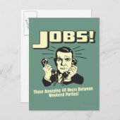 Banen: uren tussen de partijen in het weekeinde briefkaart (Voorkant / Achterkant)