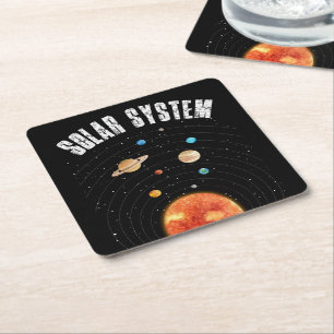 banen van de Planeten Astronomy Lover Kartonnen Onderzetters