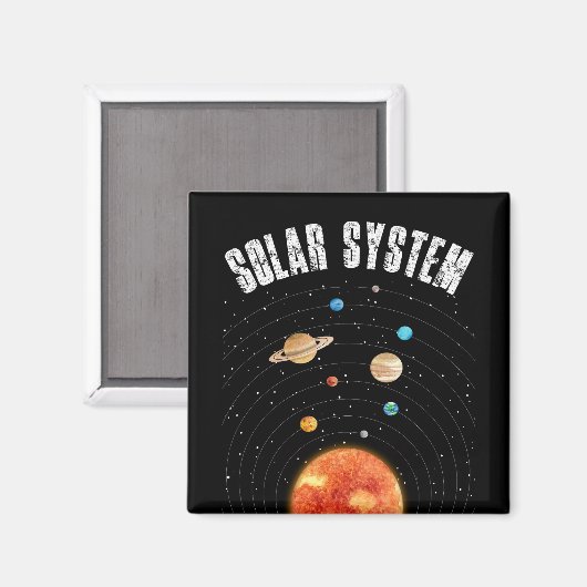 banen van de Planeten Astronomy Lover Magneet (Voorkant / Achterkant)