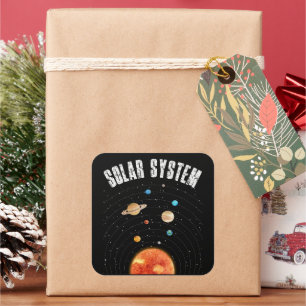  banen van de Planeten Astronomy Lover Vierkante Sticker