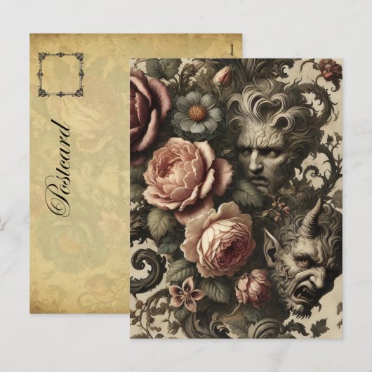 🩸 banen voor jongens - Gothic Victoriaans Feestdagenkaart (Voorkant / Achterkant)