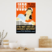 Banen voor meisjes 1936 WPA Poster (Keuken)