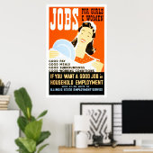 Banen voor meisjes 1936 WPA Poster (Thuiskantoor)