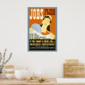 banen voor meisjes en vrouwen poster (Keuken)