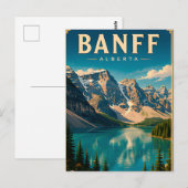 🏔️ Banff Alberta Bergmeer Briefkaart (Voorkant / Achterkant)