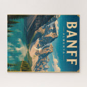 🏔️ Banff Alberta Bergmeer Legpuzzel (Horizontaal)
