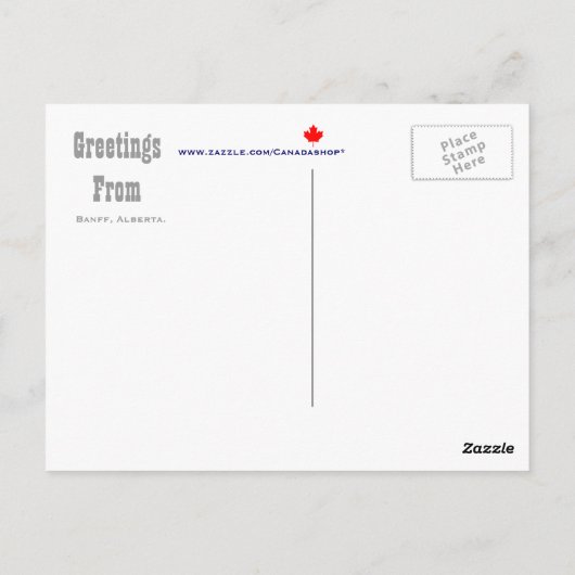 Banff Alberta Canada Briefkaart (Achterkant)