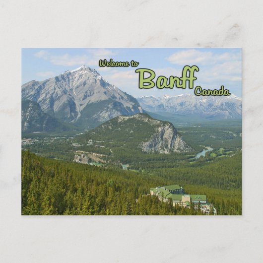 Banff Alberta Canada Briefkaart (Voorkant)