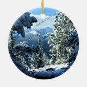 Banff, Alberta, Canada met sneeuwdekking Keramisch Ornament (Achterkant)