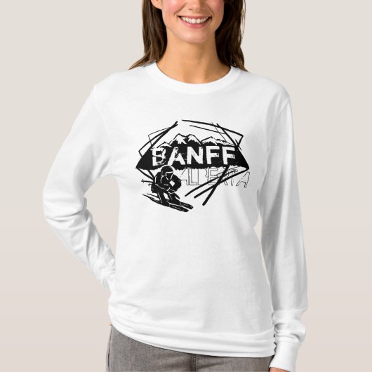 Banff Alberta Canada ski hoodie T-shirt (Voorkant)