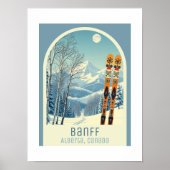 Banff Alberta Canada ski vacation Poster (Voorkant)