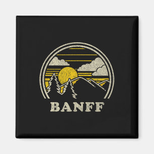 Banff Alberta Canada T-shirt vintage wandelen berg Magneet