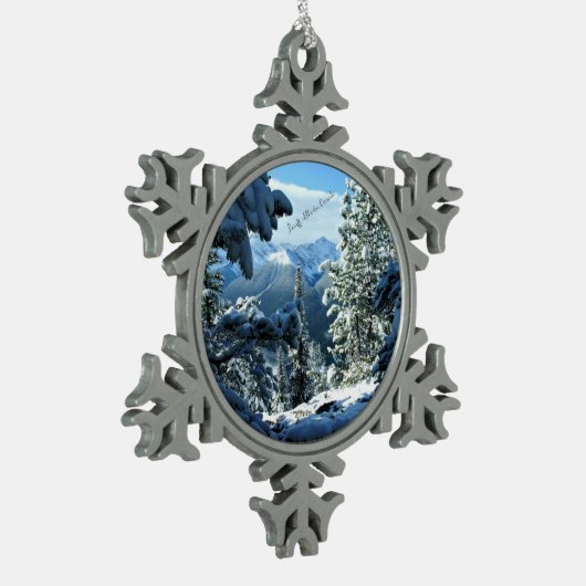 Banff, Alberta, Canada Tin Sneeuwvlok Ornament (Links)