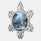 Banff, Alberta, Canada Tin Sneeuwvlok Ornament (Rechts)