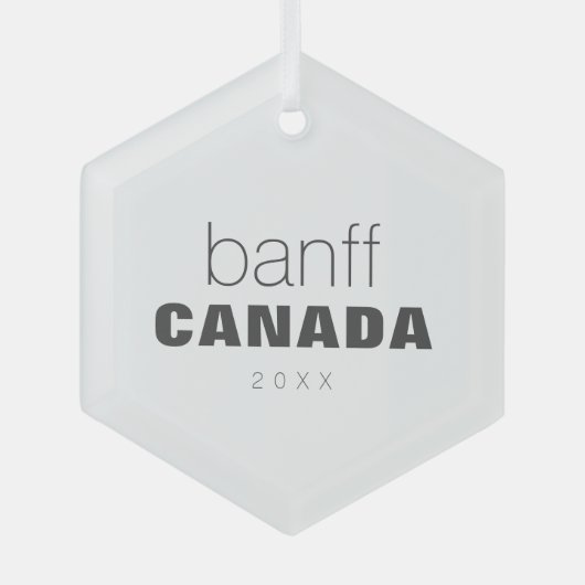 Banff Alberta Canada Travel Keepomwille Souvenir Glas Ornament (Voorkant)