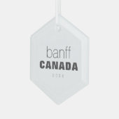 Banff Alberta Canada Travel Keepomwille Souvenir Glas Ornament (Voorkant links)