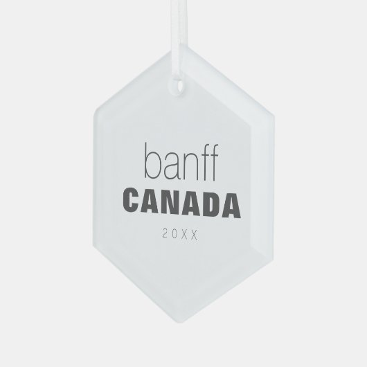 Banff Alberta Canada Travel Keepomwille Souvenir Glas Ornament (Voorkant links)