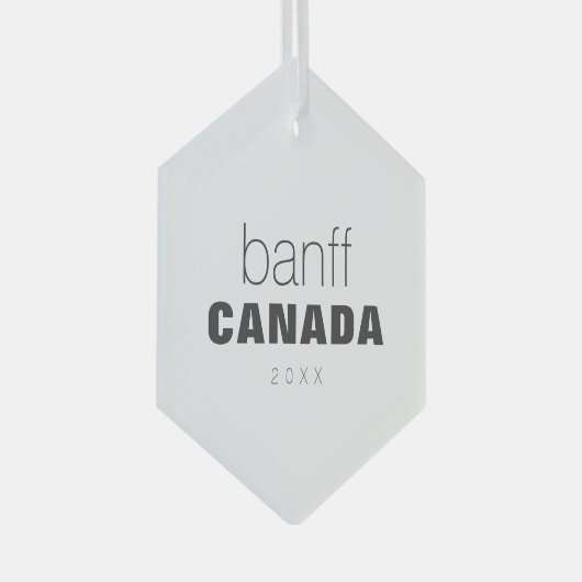 Banff Alberta Canada Travel Keepomwille Souvenir Glas Ornament (Voorkant Rechts)