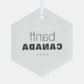 Banff Alberta Canada Travel Keepomwille Souvenir Glas Ornament (Achterkant)