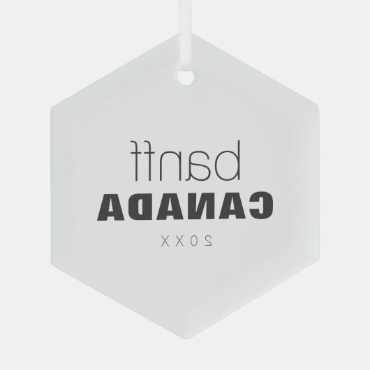 Banff Alberta Canada Travel Keepomwille Souvenir Glas Ornament (Achterkant)