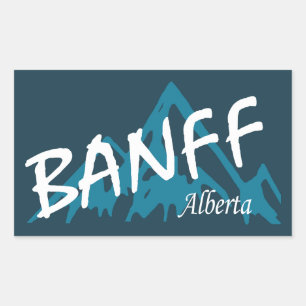 Banff Alberta-gebergte Rechthoekige Sticker