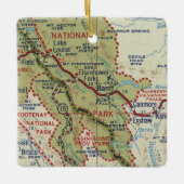 Banff Alberta  Map Keramisch Ornament (Voorkant)