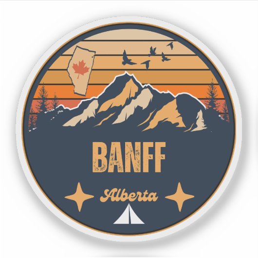 Banff, Alberta Sticker (Voorkant)