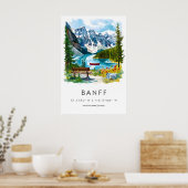 Banff Aquarel Poster Banff Reisprent Banff (Keuken)