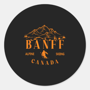 Banff Canada Alpenskiën Skioord Berg Sou Ronde Sticker