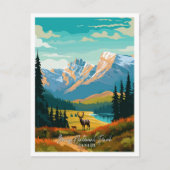 Banff Canada Art vintage reisillustratie Briefkaart (Voorkant)