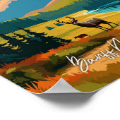 Banff Canada Art vintage reisillustratie Poster (Hoek)