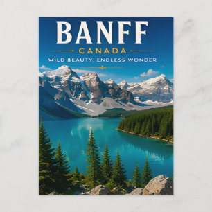 🏔️ Banff Canada Bergmeer Huisdecoratie 🍁 Briefkaart