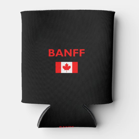 Banff Canada Canadian Flag Dark Color Blikjeskoeler (Voorkant)