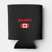 Banff Canada Canadian Flag Dark Color Blikjeskoeler (Achterkant)