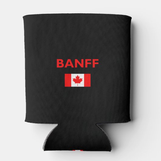 Banff Canada Canadian Flag Dark Color Blikjeskoeler (Achterkant)