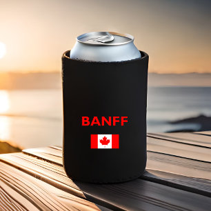 Banff Canada Canadian Flag Dark Color Blikjeskoeler
