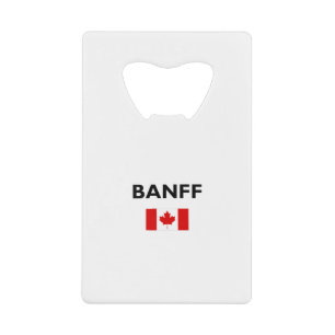 Banff Canada Canadian Flag Light Color Creditkaart Flessenopener