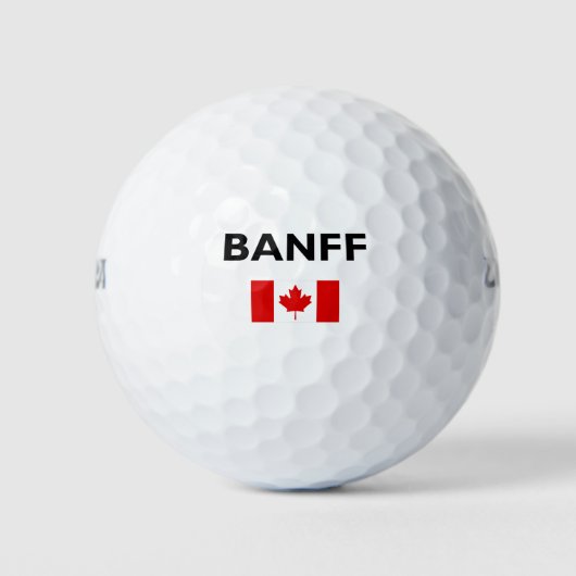 Banff Canada Canadian Flag Light Color Golfballen (Voorkant)