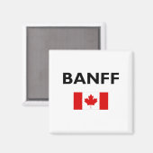 Banff Canada Canadian Flag Light Color Magneet (Voorkant / Achterkant)