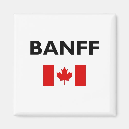 Banff Canada Canadian Flag Light Color Magneet (Voorkant)