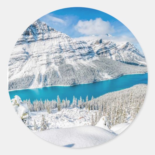 Banff, Canada Canvas tas Ronde Sticker (Voorkant)