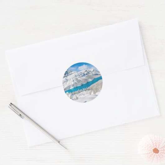 Banff, Canada Canvas tas Ronde Sticker (Envelop)