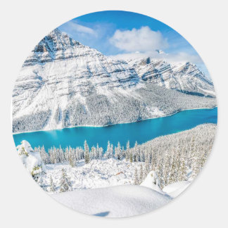 Banff, Canada Canvas tas Ronde Sticker