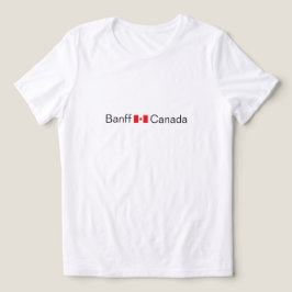 Banff, Canada met T-shirt met Canadese vlag