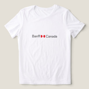 Banff, Canada met T-shirt met Canadese vlag