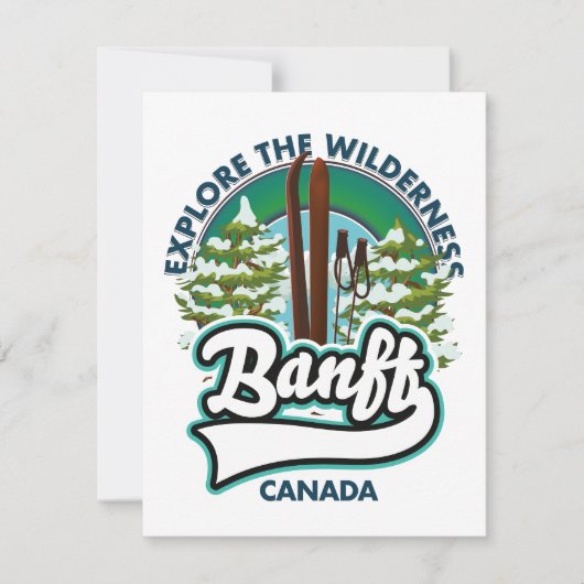 banff canada naar ski logo kaart (Voorkant)