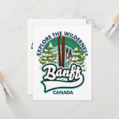 banff canada naar ski logo kaart (Voorkant / Achterkant in situ)