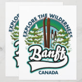 banff canada om te skiën logo (Voorkant / Achterkant)