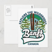 Banff Canada om te skiën logo Briefkaart (Voorkant / Achterkant)