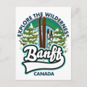 Banff Canada om te skiën logo Briefkaart (Voorkant)
